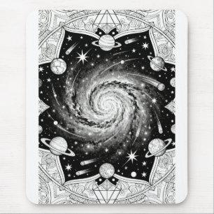 Himmelsgalaxie-Mandala Kosmische Raumkunst Mousepad