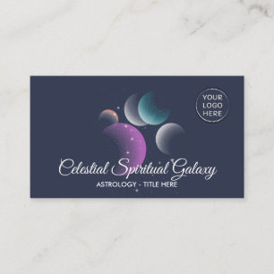 Himmelsgalaxie Weltraum Horoskop Sternzeichen Logo Visitenkarte
