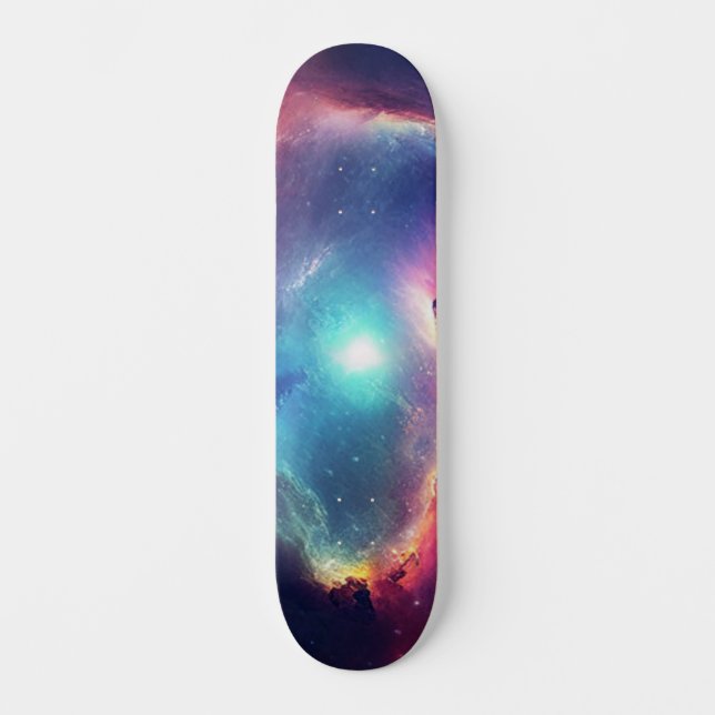 Himmelsgalaxie Weltraum Skateboard (Vorderseite)