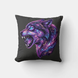 Himmelsgalaxie Wolf Brüllen Grafik T-Shirt Kissen
