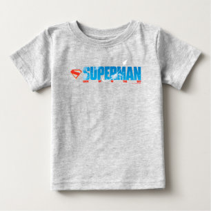Himmelsgebundene Superman-Silhouette Baby T-shirt