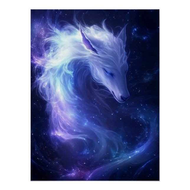 Himmelsgeistiger Drache in kosmischen Träumen Poster (Vorderseite)