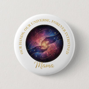 Himmelshände Galaxie Universum Mama Button