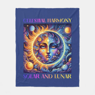 Himmelsharmonie Sonne und Mond, Astrologie Fleecedecke