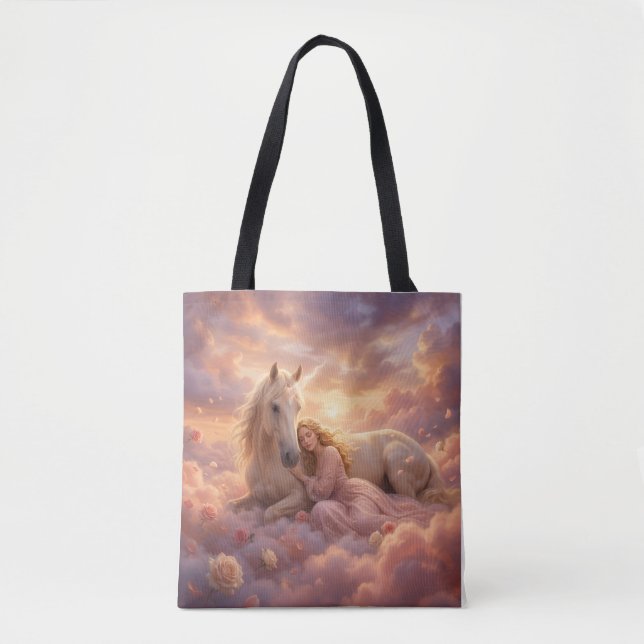 Himmelsjungfrau-Pferd-Fantasy Tasche (Vorderseite)