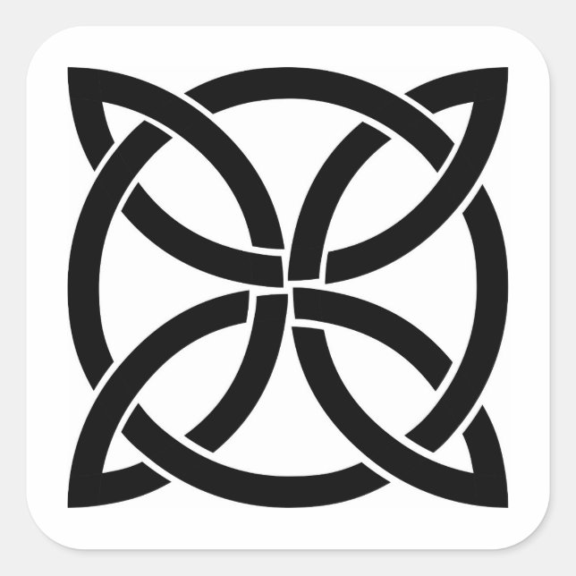Himmelsknoe Ireland antikes Symbol Heide Quadratischer Aufkleber (Vorderseite)