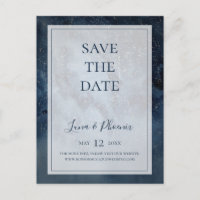 Himmelskörper mit Rahmen Save the Date Postkarte
