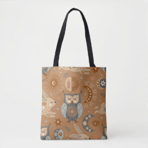 Himmelskugel & Hare: Mystisches Muster Tasche