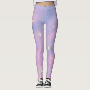Himmelslandschaft – Sanfte Pastell-Galaxie-Legging Leggings