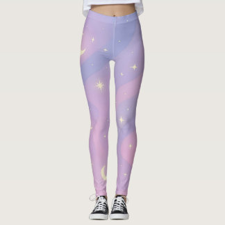 Himmelslandschaft – Sanfte Pastell-Galaxie-Legging Leggings