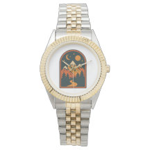 Himmelslandschaft Unisex Zweiton-Armbanduhr