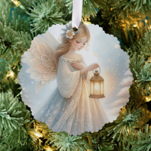 Himmelslaterne des Winterengels des Trostes Ornament Karte