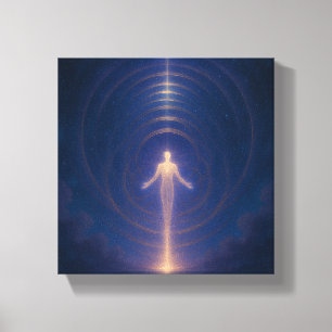 Himmelslicht-Wesen-Wandkunst Leinwanddruck