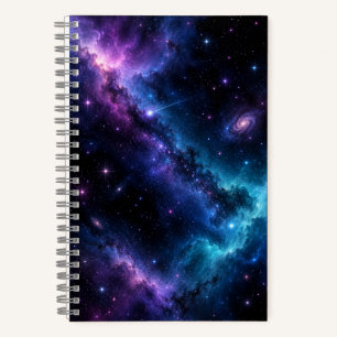Himmelslila-Blau-Notizbuch Kosmisches Journal Notizbuch