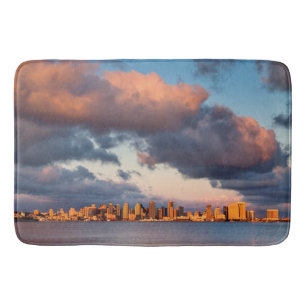 Himmelslinie der Stadt San Diego Bay Badematte