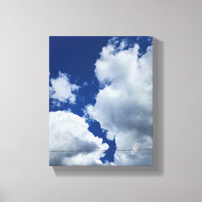 Himmelslinien Blau Himmel Wolken Fotografie Leinwanddruck (Vorderseite)