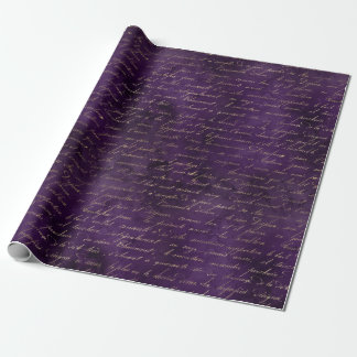 Himmelsmagie, lila Kalligraphiemuster Geschenkpapier