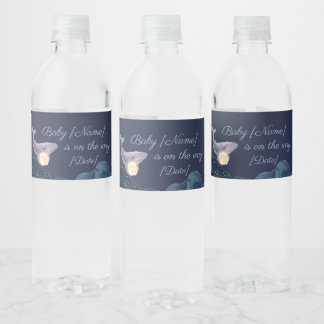Himmelsmond-Baby-Shower-Wasserflaschenetiketten |