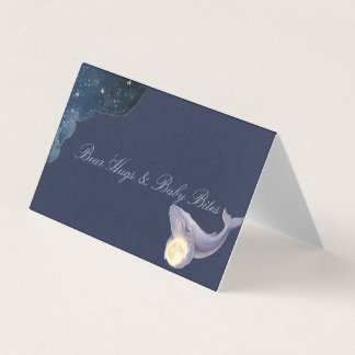 Himmelsmond Baby Shower Zeltkarte | Wal & Muh