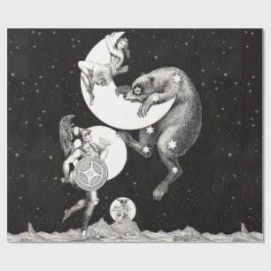 Himmelsmond Himmel Universum Gott Nacht Illustrati Geschenkpapier