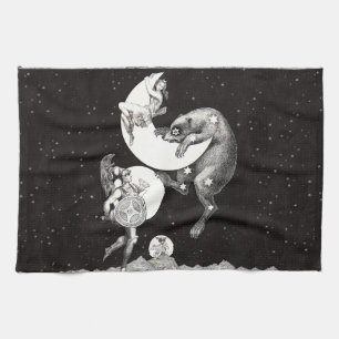 Himmelsmond Himmel Universum Gott Nacht Illustrati Geschirrtuch