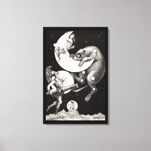 Himmelsmond Himmel Universum Gott Nacht Illustrati Leinwanddruck