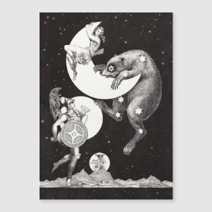 Himmelsmond Himmel Universum Gott Nacht Illustrati Magnetkarte