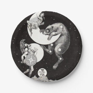 Himmelsmond Himmel Universum Gott Nacht Illustrati Pappteller