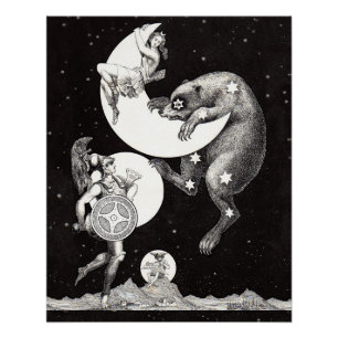 Himmelsmond Himmel Universum Gott Nacht Illustrati Poster