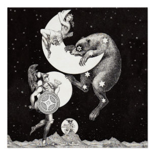 Himmelsmond Himmel Universum Gott Nacht Illustrati Poster