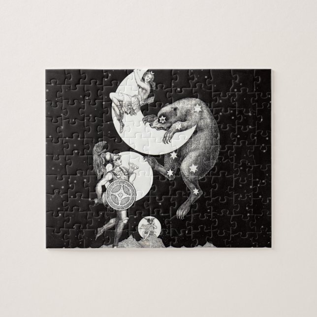 Himmelsmond Himmelswelt Gottes Nacht Illustration (Horizontal)