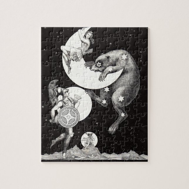 Himmelsmond Himmelswelt Gottes Nacht Illustration (Vertikal)