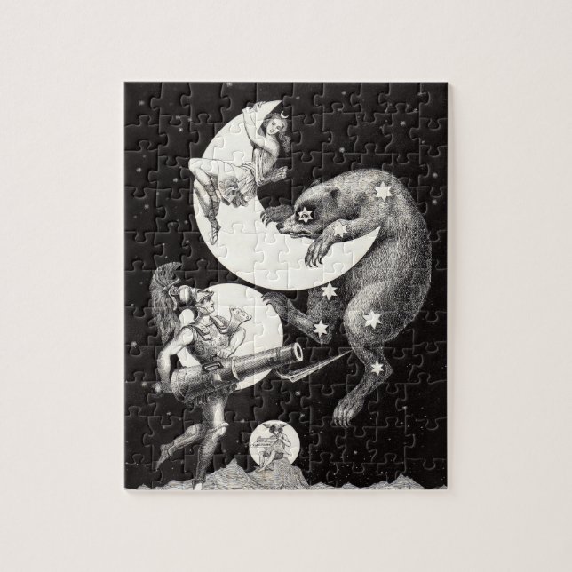 Himmelsmond Himmelswelt Gottes Nacht Illustration (Vertikal)