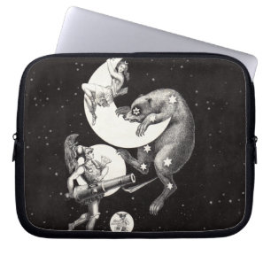Himmelsmond Himmelswelt Gottes Nacht Illustration Laptopschutzhülle