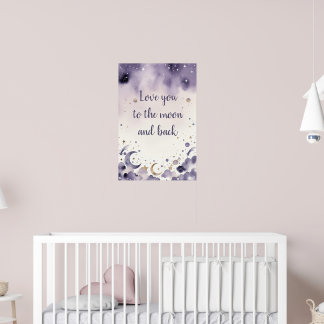Himmelsmond-Kinderzimmer-Wandkunst Poster