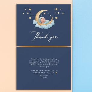 Himmelsmond Sterne Baby Shower Dankeskarten Dankeskarte
