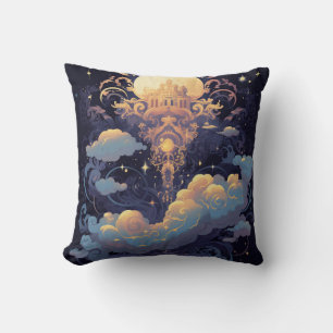 Himmelsmonde Magic Cosmic, Stars lila Wolken Kissen