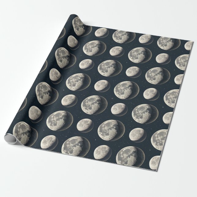 Himmelsmondphase (3) geschenkpapier (Ungerollt)