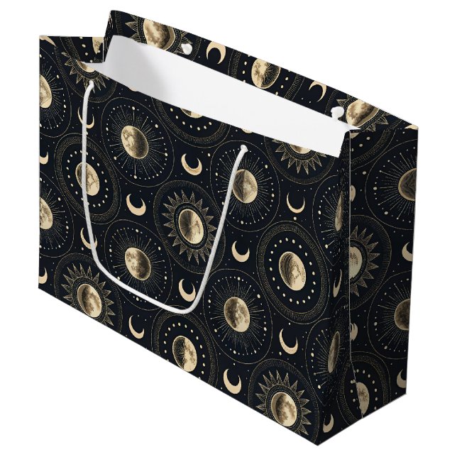 Himmelsmondphase (4) große geschenktüte (Vorderseite Schrägansicht)
