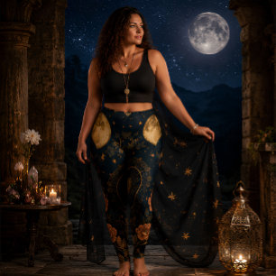 Himmelsmondphasen Botanische Astrologie Leggings