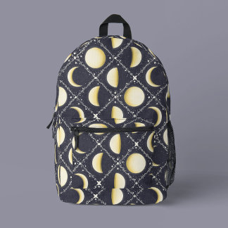 Himmelsmondphasen-Muster Bedruckter Rucksack