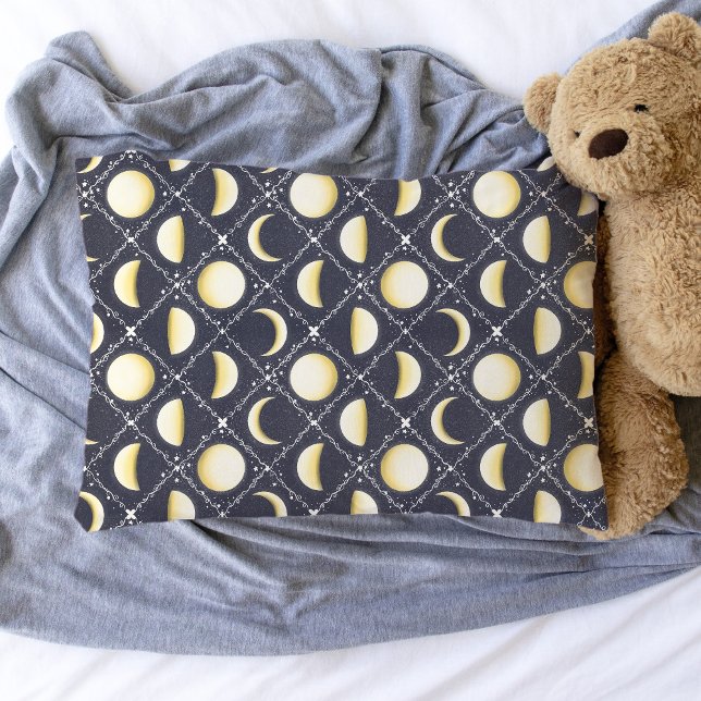 Himmelsmondphasen-Muster Kissenbezug (Moon Phases Pattern Pillowcase)