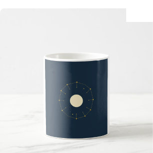Himmelsmondphasen-Tasse - Indigo & Gold Kaffeetasse