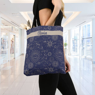 Himmelsmuster Navy Personalisiert Tasche