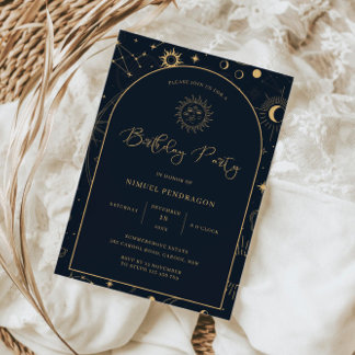 Himmelsmystische Elemente beginnen Geburtstag Einladung