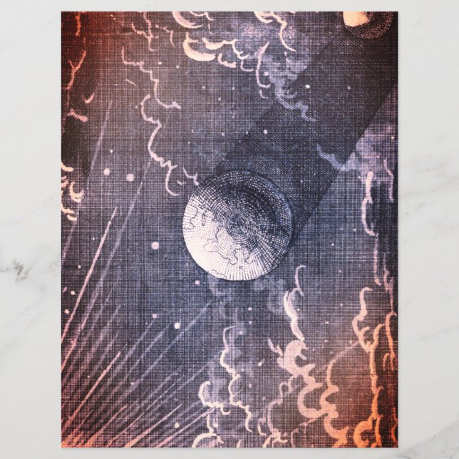 Himmelsmystische Galaxie-Universum-Scraphepapier (Vorderseite)