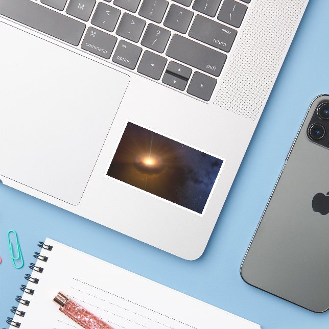 Himmelsobjekt Cx330. Aufkleber (Laptop mit iPhone)