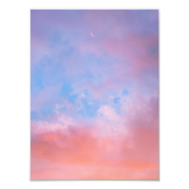 Himmelspastellleuchte aus dunkelrotem Himmel Fotodruck (Vorne)