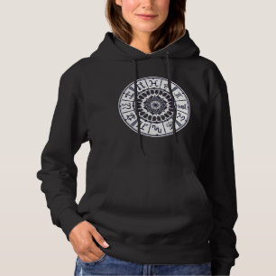 Himmelsrad-Zodiakzeichen-Mandala-Grafikdesign Hoodie