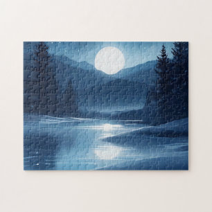 Himmelsreflektionen Wasserfarbener Mondlicht
